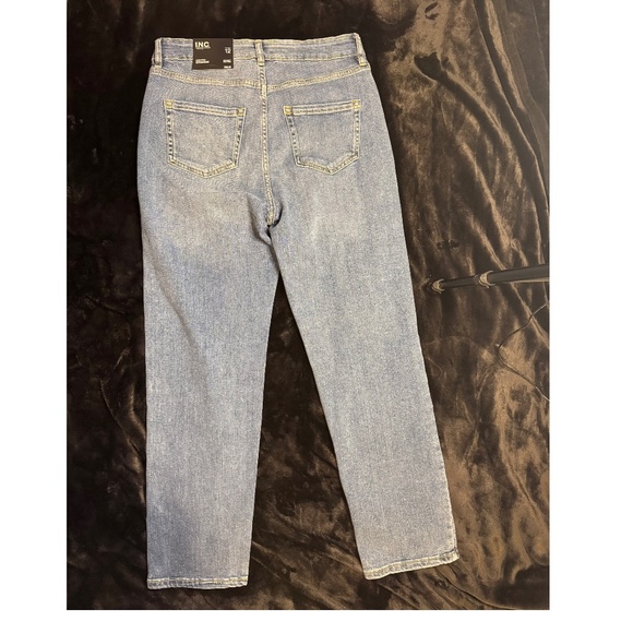 NWT - INC (International Concepts) Size 12 High Rise Straight Leg Jeans - Picture 2 of 4